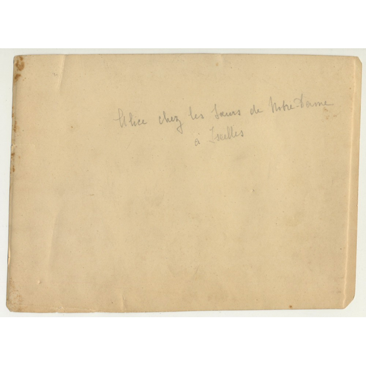 Ixelles / Belgium: Schoolgirls At Institut Des Soeurs De Notre Dame  (Vintage Photo Sepia ~1910s/1920s)