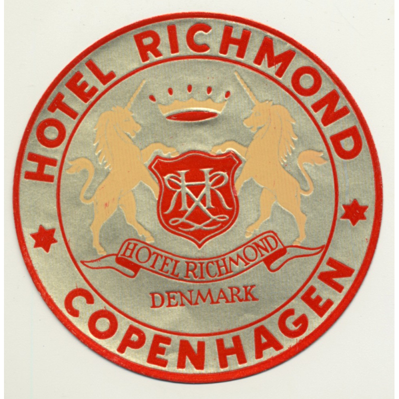 Copenhagen / Denmark: Hotel Richmond (Vintage Luggage Label)