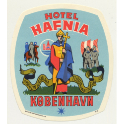 Copenhagen / Denmark: Hotel Hafnia (Vintage Luggage Label)