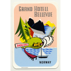 Andalsnes / Norway: Grand Hotel Bellevue (Vintage Luggage Label)