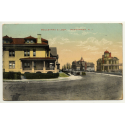 Weehawken - New Jersey / USA: Boulevard & Loop (Vintage Postcard 1904)