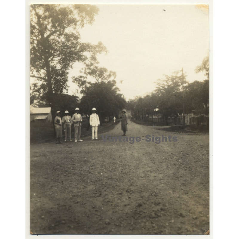 Boma / Congo-Belge: Colonial Sunday Excursion On Main Street (Vintage Photo 1930)