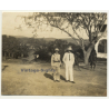 Boma / Congo-Belge: Colonial Officer & Friend / Outskirts (Vintage Photo 1930)