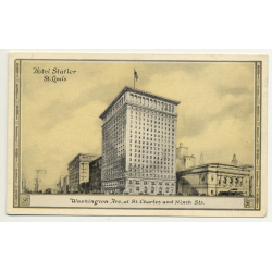 St. Louis - Missouri / USA: Hotel Statler, Washington Ave (Vintage Postcard)