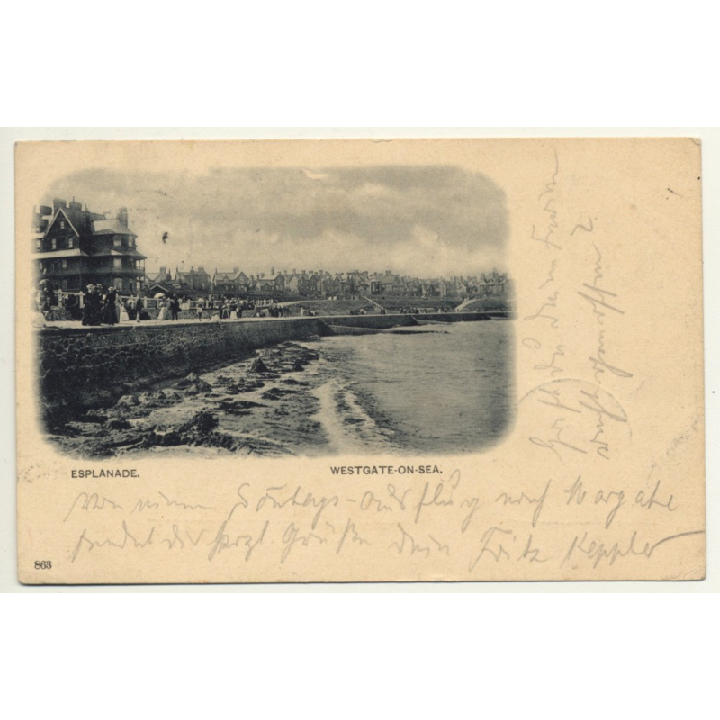 Westgate-On-Sea / UK: Esplanade (Vintage Postcard 1902) Westgate-On-Sea / UK: Esplanade (Vintage Postcard 1902)