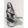 Seductive Longhaired Hippie Girl Posing In Underwear (Vintage Amateur Photo 1970s)