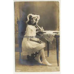 Sweet Girl In Best Clothes (Vintage RPPC Samson & Cie. Bruxelles)