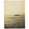 Lisbon: Port Pilot In Dinghy On His Way To S.S. Anversville *3 (Vintage Photo 1930)