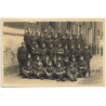 Large Group Of Young Belgian Soldiers / WW1 (Vintage RPPC ~1910s)