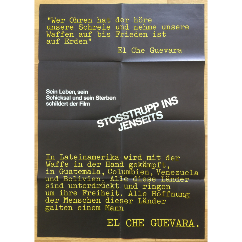 El Che Guevara - Stosstrupp Ins Jenseits (Vintage German Movie Poster 1968) El Che Guevara - Stosstrupp Ins Jenseits (Vintage German Movie Poster 1968)