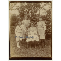 Belgian Upper Society Family *4: Brothers & Sisters (Vintage Photo Sepia ~1910s/1920s)