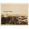 Morocco: View Over Tanger Taken From Hotel Villa De France *2 (Vintage Photo Sepia 1930)