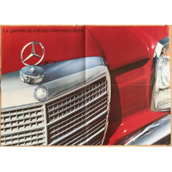 La Gamme De Voitures Mercedes-Benz (Vintage Foldout Poster/Catalog DIN A2 1974)