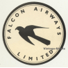 Falcon Airways Limited UK (Vintage Airline Luggage Label ~1960)