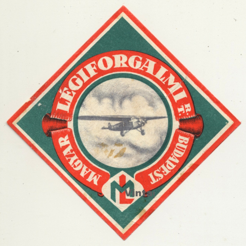 Légiforgalmi R.T. Magyar Budapest (Vintage Airline Luggage Label) Légiforgalmi R.T. Magyar Budapest (Vintage Airline Luggage Label)