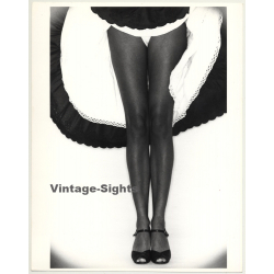 Long Leg Study / Woman Lifts Skirt (Vintage Photo 1980s Wolfgang Klein DIN A4+)