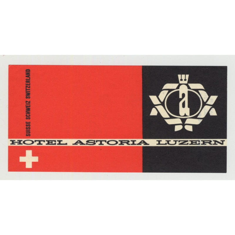 Hotel Astoria - Luzern / Switzerland (Vintage Luggage Label)