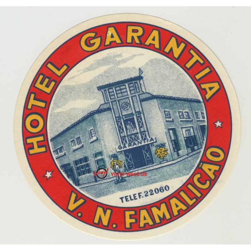 Hotel Garantia - Vila Nova De Famalicao / Portugal (Vintage Luggage Label)
