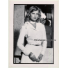 Elegant Female Model In White Blouse *2 / Eyes (Vintage Photo 1980s WOLFGANG KLEIN ~DIN A3)