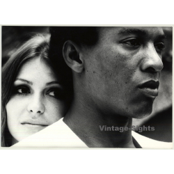 Portrait Of Good Looking Couple / Eyes (Vintage Photo 1970s WOLFGANG KLEIN ~DIN A3)