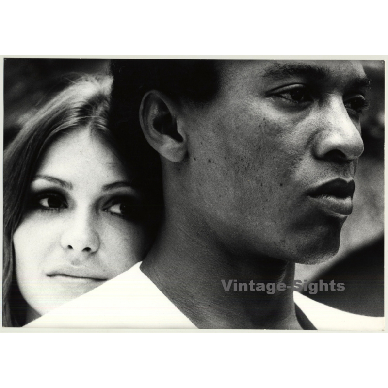 Portrait Of Good Looking Couple / Eyes (Vintage Photo 1970s WOLFGANG KLEIN ~DIN A3)