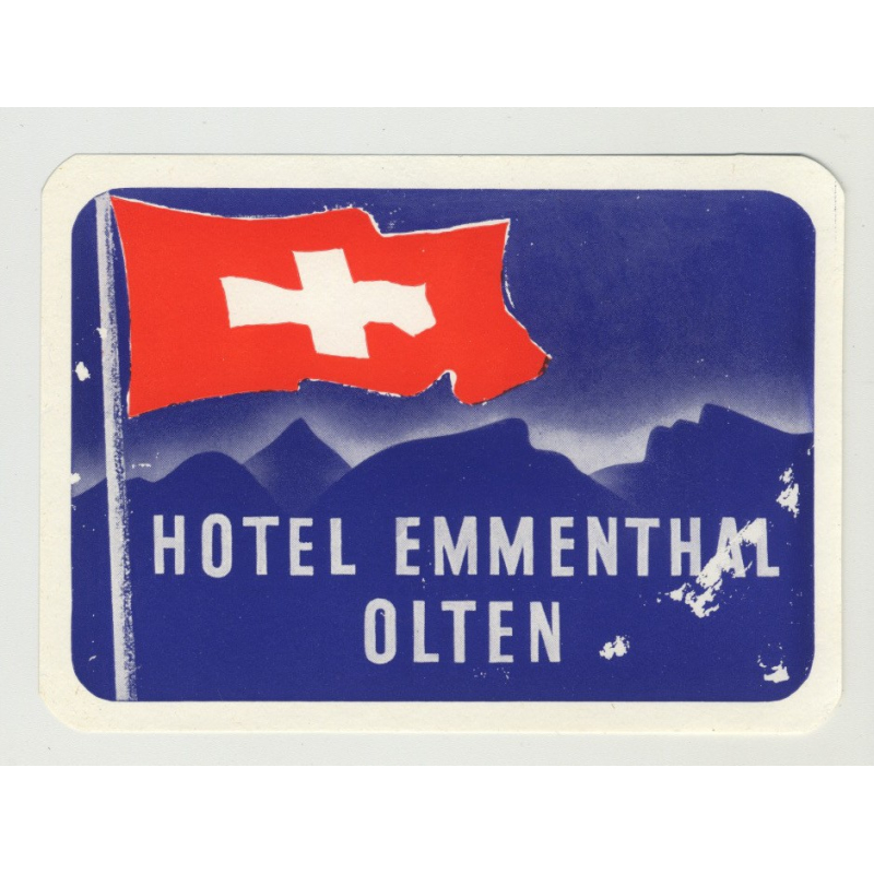 Hotel Emmenthal - Olten / Switzerland (Vintage Luggage Label)