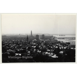 Le Havre / France: View Over Whole City & Shore (Vintage Photo B/W 1963)