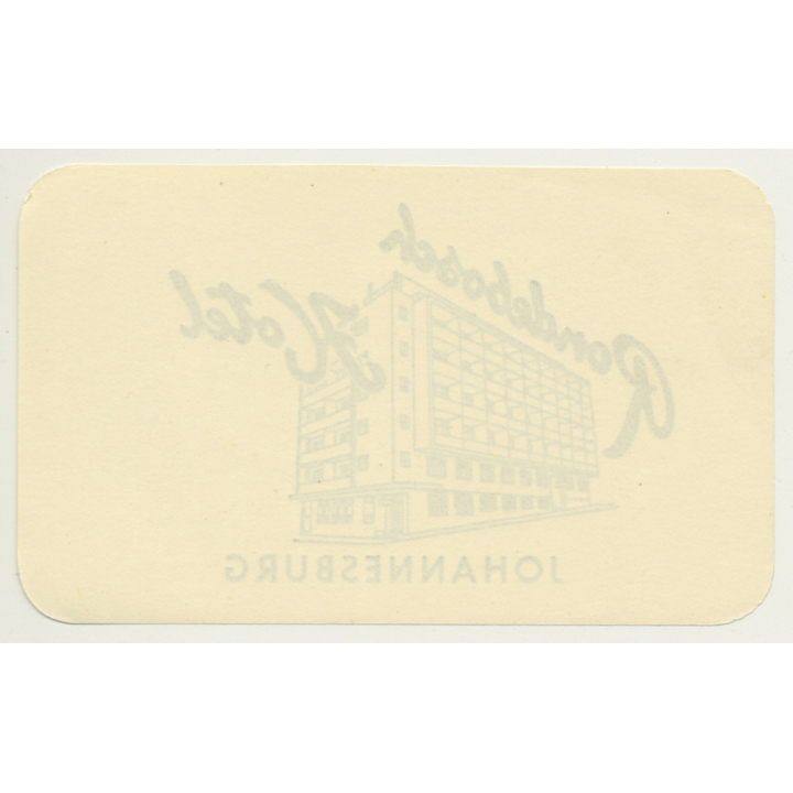 Johannesburg / South Africa: Rondebosch Hotel (Vintage Luggage Label)