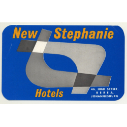 Johannesburg / South Africa: New Stephanie Hotels (Vintage Luggage Label)