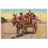Sicily / Italy: Carro Siciliano / Donkey With Cart (Vintage Postcard)