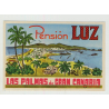 Hotel Pension Luz - Las Palmas / Gran Canaria (Vintage Luggage Label)