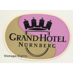 Nürnberg / Germany: Grand-Hotel (Vintage Luggage Label)