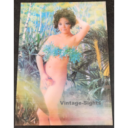 Nude Eve In Paradise (Vintage 3D Stereo Effect Postcard)