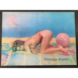Pretty Nude Pin-Up Girl / Bikini (Vintage 3D Stereo Effect...