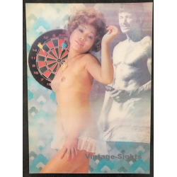 Nude Curlyhead / Charles Bronson - Target (Vintage 3D Stereo Effect Postcard)