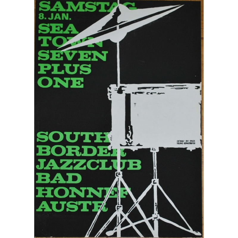 Sea Town Seven Plus One - Vintate Jazz Concert Screen Print (Korndörffer) Sea Town Seven Plus One - Vintate Jazz Concert Screen Print (Korndörffer)