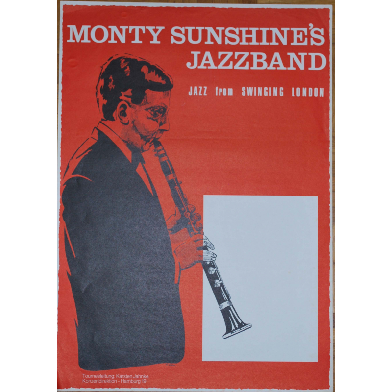 Monty Sunshine's Jazzband: Jazz From Swingin London - Vintage Jazz Concert Poster Monty Sunshine's Jazzband: Jazz From Swingin London - Vintage Jazz Concert Poster