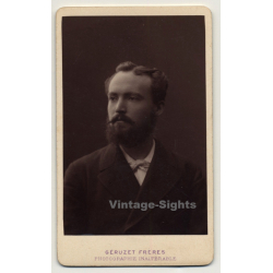 Geruzet Frères / Bruxelles: Male Portrait / Full Beard (Vintage Carte De Visite / CDV 1881)