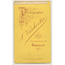 J. Vanhoeter: Portrait Of Young Man (Vintage Carte De Visite / CDV ~1880s/1890s)