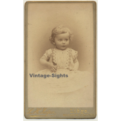 L. H. Zeyen - Liège: Pretty Blonde Baby Girl (Vintage Carte De Visite / CDV ~1870s/1880s)