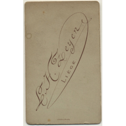 L. H. Zeyen - Liège: Pretty Blonde Baby Girl (Vintage Carte De Visite / CDV ~1870s/1880s)