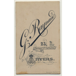 G. Raynaud - Anvers: Very Sweet Baby Girl (Vintage Carte De Visite / CDV ~1880s/1890s)