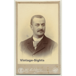 R. Melchers / Charleroi: Man With Moustache (Vintage Carte De Visite / CDV ~1870s/1880s)