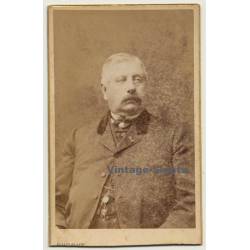 Dupont / Bruxelles: Portrait Of Elderly Man (Vintage Carte De Visite / CDV ~1880s)