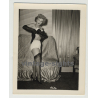 Mature Pinup Undressing / Panties - Tights - 50s Interior (Vintage Irving Klaw Photo 1950s)