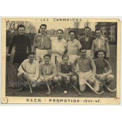 R.S.C.A. / R.S.C. Anderlecht Hockey Team 1944-45 (Vintage Photo Wynants B/W)