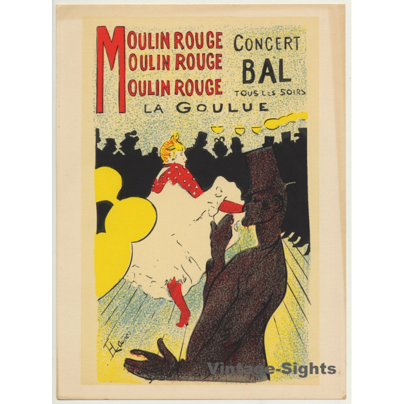 Toulouse-Lautrec: Moulin Rouge (Vintage Silkscreen Print ~ 1950s)