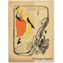 Toulouse-Lautrec: Jane Avril (Vintage Silkscreen Print ~ 1950s)