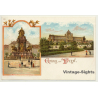 Vienna / Austria: Maria-Theresien Denkmal / K.K. Museum (Vintage PC Litho ~1900s)