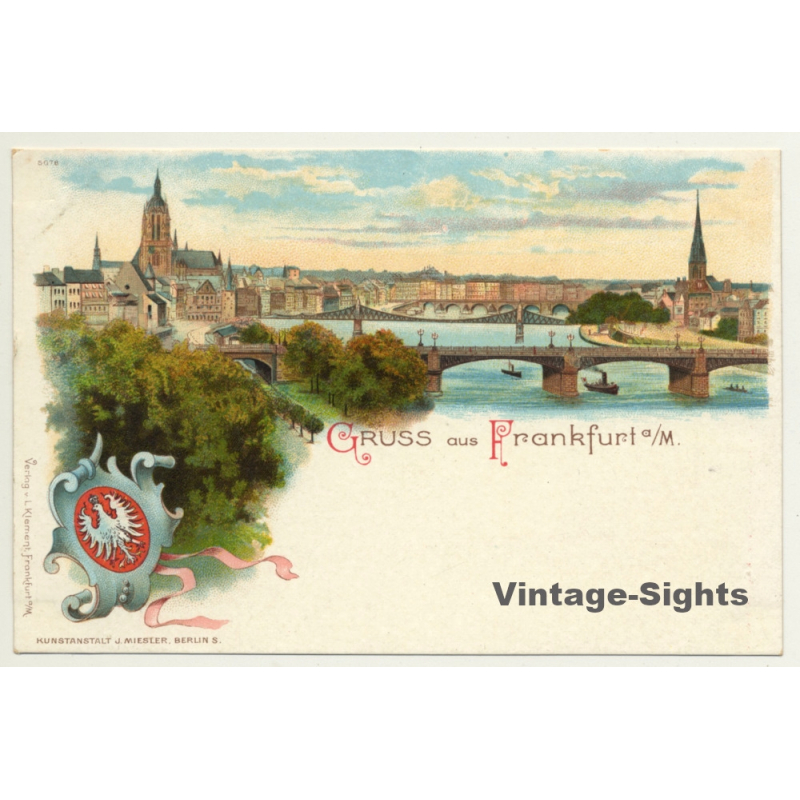 Germany: Gruss Aus Frankfurt a/M (Vintage PC Litho ~1900s) Germany: Gruss Aus Frankfurt a/M (Vintage PC Litho ~1900s)
